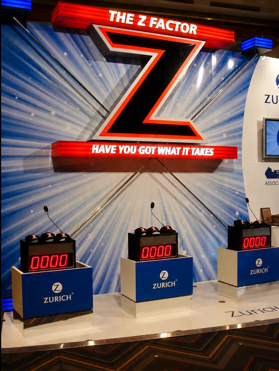 A custom brand-activation trade-show stand built by Action Entertainment